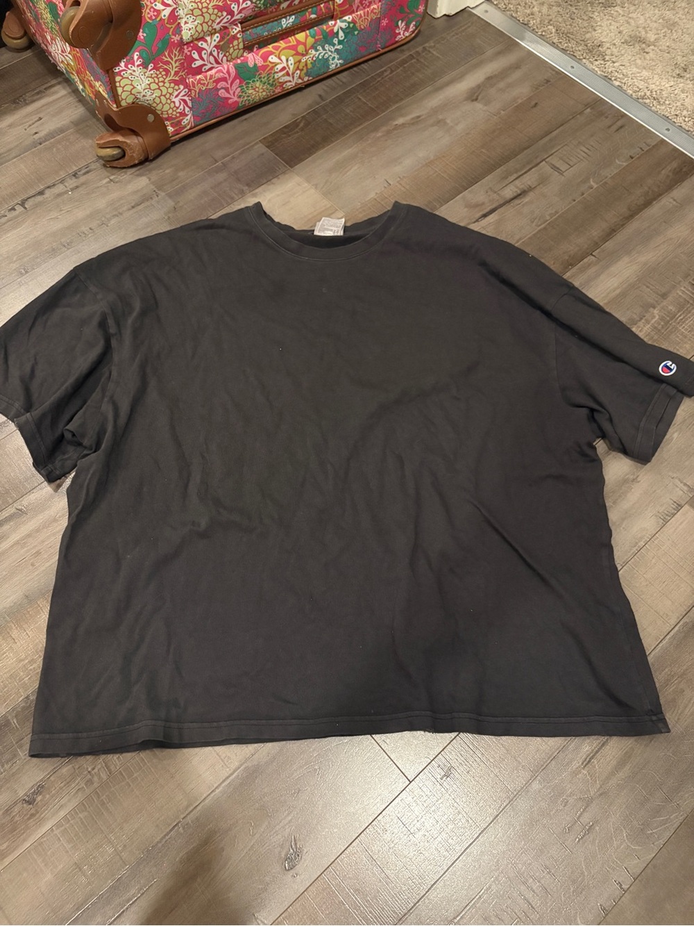Champion Short Sleeve Crewneck Tee in Black